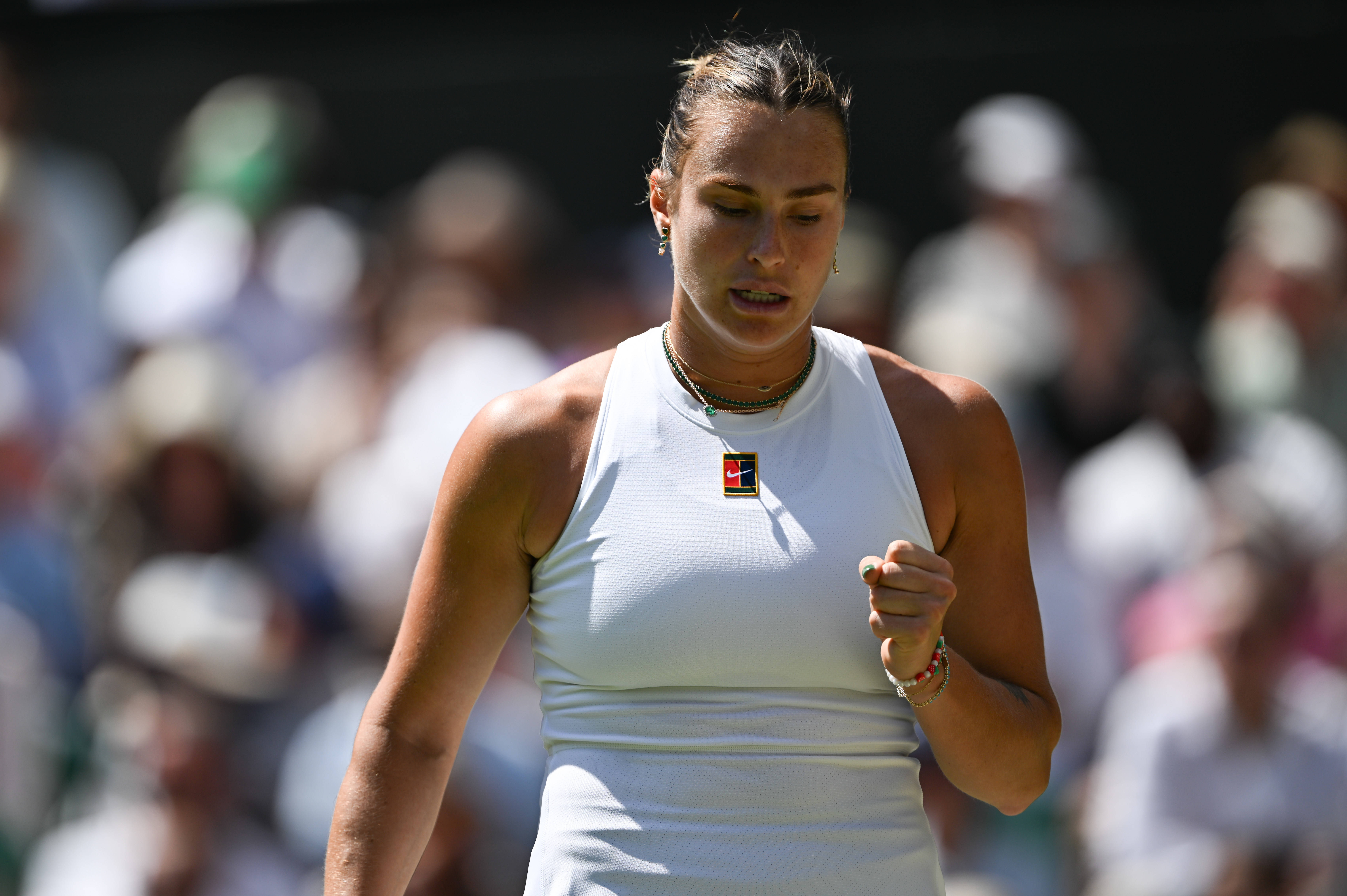 （体育）网球——温网：萨巴伦卡对阵阿尼西莫娃