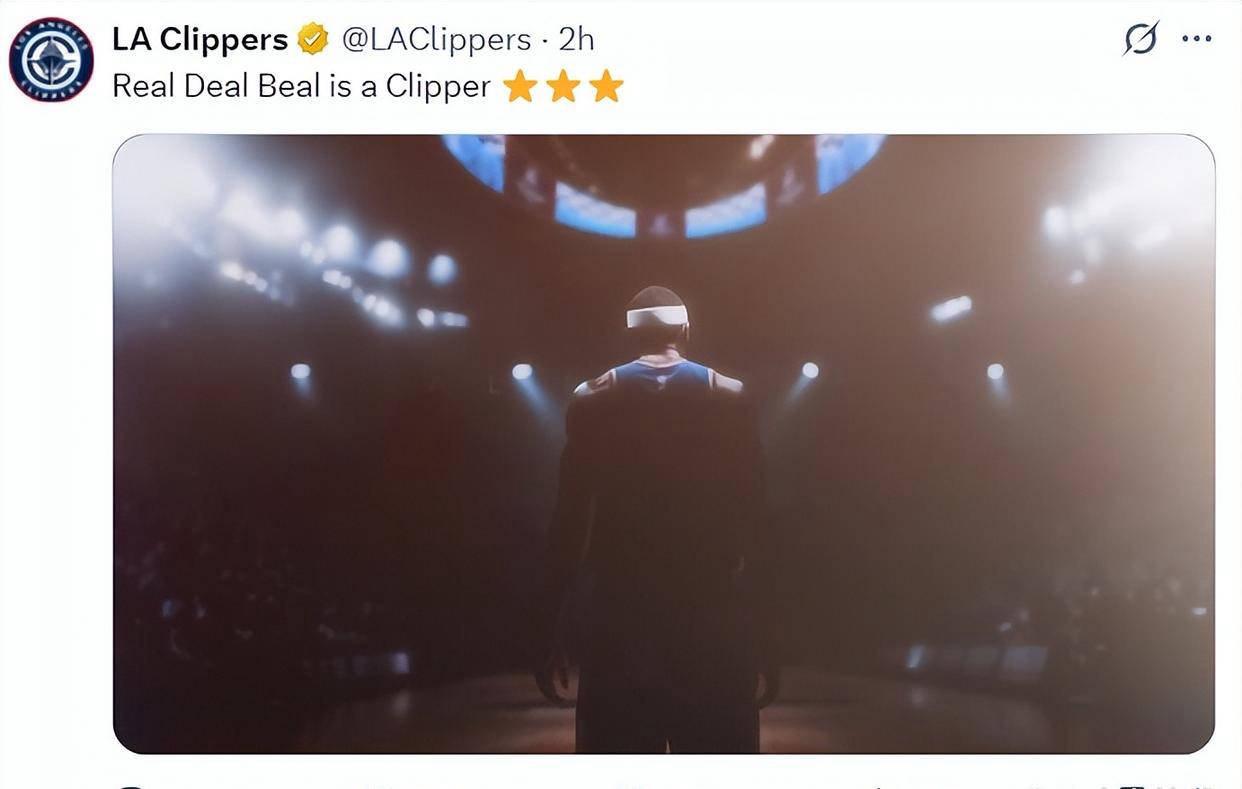 洛杉矶快船正式签下比尔，两年合同细节曝光