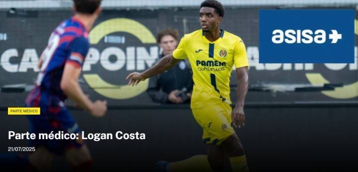 开云体育首页-比利亚雷亚尔官方：洛根-科斯塔左膝前十字韧带完全撕裂