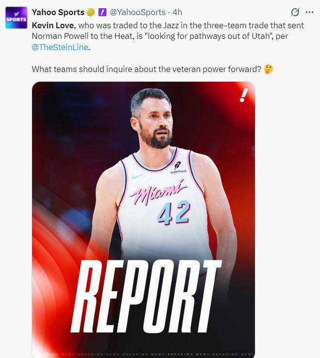 开云体育官网-凯文-乐福与犹他爵士商讨买断事宜 费城有意引进